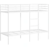 Image de vidaXL Lit superposé sans matelas blanc 80x200 cm acier