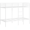Image de vidaXL Lit superposé sans matelas blanc 90x190 cm acier
