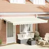 Image de vidaXL Tissu de remplacement pour store, couleur crème, 4 x 2 m, polyester
