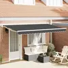 Image de vidaXL Tissu de remplacement pour stores, anthracite, 380 x 195 cm, polyester
