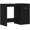 Image de Bureau vidaXL avec rangement, aspect chêne noir, 100 x 50 x 76 cm
