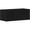 Image de vidaXL Armoire TV noir imitation chêne 80x34x30 cm Bois composite