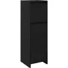 Image de vidaXL Armoire de salle de bain avec porte noire imitation chêne 30 x 30 x 95 cm
