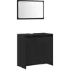 Image de Armoire de salle de bain vidaXL avec porte, aspect chêne noir, 60 x 33 x 60 cm