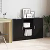 Image de vidaXL Sideboard noir imitation chêne 120 x 30,5 x 70 cm Bois composite