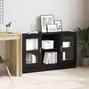Image de vidaXL Sideboard noir imitation chêne 120 x 30,5 x 70 cm Bois composite