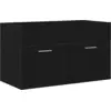 Image de vidaXL Armoire sous lavabo noir aspect ch  ne 38,5 x 100 x 46 cm