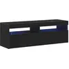 Image de vidaXL Meuble TV noir imitation chêne 120 x 35 x 40 cm Bois composite