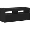 Image de vidaXL Armoire TV noir imitation chêne 90 x 35 x 40 cm Bois composite