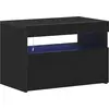 Image de vidaXL Armoire TV noir imitation chêne 60 x 35 x 40 cm Bois composite