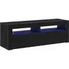 Image de vidaXL Meuble TV noir imitation chêne 120 x 35 x 40 cm Bois composite