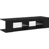 Image de vidaXL Armoire TV noir imitation chêne 135 x 39 x 30 cm Bois composite