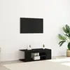 Image de vidaXL Armoire TV noir imitation chêne 90 x 39 x 30 cm Bois composite