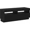 Image de vidaXL Armoire TV noir imitation chêne 100 x 35 x 40 cm Bois composite