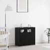 Image de Buffet vidaXL noir aspect chêne 80 x 35 x 75 cm en aggloméré