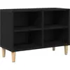 Image de Meuble TV vidaXL noir aspect chêne 69,5 x 30 x 50 cm en aggloméré
