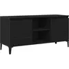 Image de vidaXL Armoire TV noir imitation chêne 102 x 35 x 50 cm Matériau dérivé du bois