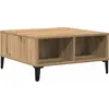 Image de Table basse en chêne artisanal 60X60X30 Cm avec bois d'ingénierie Lumarko !