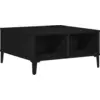 Image de vidaXL Table basse noir aspect chêne 60 x 60 x 30 cm