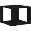 Image de vidaXL Table basse noire imitation chêne 40 x 40 x 30 cm Bois composite