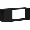 Image de vidaXL Ensemble de meubles TV mural noir aspect chêne 80 x 24 x 32 cm