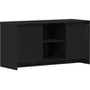Image de vidaXL Meuble TV noir imitation chêne 102 x 37,5 x 52,5 cm