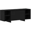 Image de Meuble TV vidaXL 130 x 35 x 50 cm en bois d'ingénierie chêne noir
