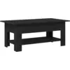 Image de vidaXL Table basse noire imitation chêne 102 x 55 x 42 cm Bois composite
