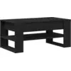 Image de Table Basse Chêne Noir 102X55X45 Cm Avec Bois d'Ingénierie Lumarko