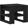 Image de Table basse en chêne noir 55,5X55X45 cm en bois Lumarko