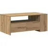 Image de Table basse - Chêne artisanal - 102X55X43.5 Cm - Fabriquée en bois Lumarko