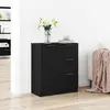 Image de vidaXL Sideboard noir imitation chêne 60 x 30 x 70 cm Bois composite