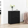 Image de vidaXL Sideboard noir imitation chêne 60 x 30 x 70 cm Bois composite