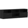Image de Meuble TV vidaXL noir aspect chêne 150 x 33,5 x 45 cm