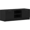 Image de Meuble TV vidaXL noir aspect chêne 102 x 32 x 35,5 cm