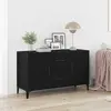 Image de vidaXL Sideboard noir imitation chêne 100 x 36 x 60 cm Bois composite