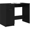 Image de vidaXL Bureau avec rangement noir aspect chêne 100 x 50 x 75 cm