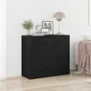 Image de vidaXL Sideboard noir imitation chêne 80 x 33 x 70 cm Bois composite