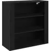 Image de vidaXL Armoire murale noire imitation chêne 80 x 33 x 80 cm Bois composite
