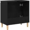Image de vidaXL Armoire de lavabo avec porte noir imitation chêne 58 x 33 x 60 cm