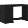Image de Bureau vidaXL avec rangement, noir, aspect chêne, 50 x 115 x 75 cm