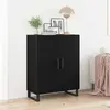 Image de vidaXL Sideboard noir imitation chêne 69,5 x 34 x 90 cm Bois composite