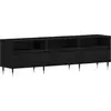 Image de vidaXL Meuble TV noir imitation chêne 150 x 30 x 44,5 cm