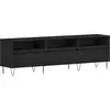 Image de vidaXL Meuble TV noir imitation chêne 150 x 30 x 44,5 cm