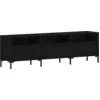Image de vidaXL Meuble TV noir imitation chêne 150 x 30 x 44,5 cm
