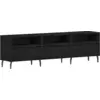 Image de vidaXL Meuble TV noir imitation chêne 150 x 30 x 44,5 cm