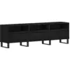 Image de vidaXL Meuble TV noir imitation chêne 150 x 30 x 44,5 cm