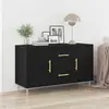 Image de vidaXL Sideboard noir imitation chêne 100 x 36 x 60 cm Bois composite