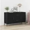 Image de vidaXL Sideboard noir imitation chêne 100 x 36 x 60 cm Bois composite