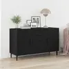 Image de vidaXL Sideboard noir imitation chêne 100 x 36 x 60 cm Bois composite